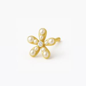 Pearl Flow Küpe / Sarı