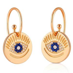 Spiral Kanca Göz Küpe