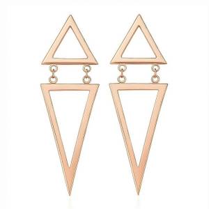 Büyük Üçgen Küpe / Rose