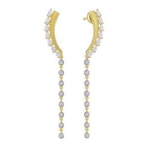 Drop Bezel Suyolu Küpe