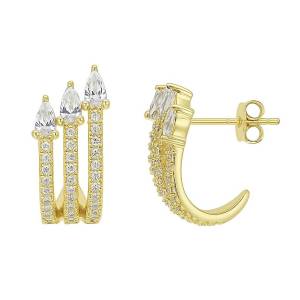 Trio Drop Javelin Küpe / Sarı