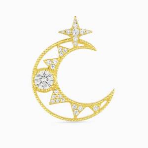 Moon Star Küpe / Sarı