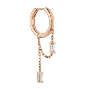 Double Begi Zincir Halka Küpe