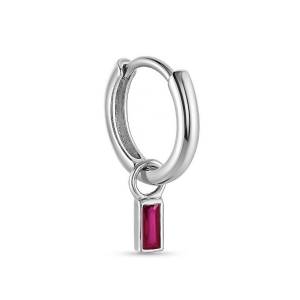 Fuşya Baget Halka Küpe 