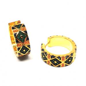 Etnik Halka Küpe / Sarı