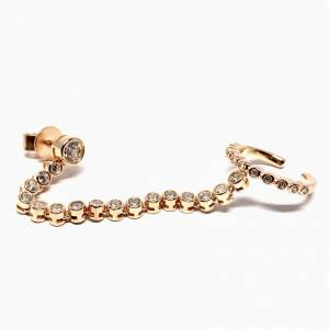 Bezel Suyolu Küpe Ear Cuff