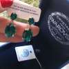 İtalyan, Swarovski Emerald Drop Taş Küpe - 4198
