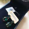 İtalyan, Swarovski Emerald Drop Taş Küpe - 4199