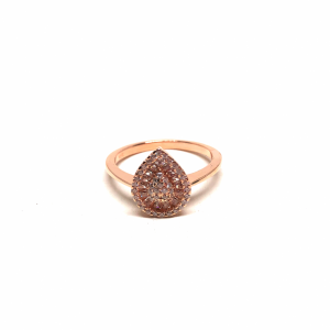 Baget Taşlı Damla Yüzük (Rose)