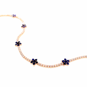Navy Daisy Suyolu Choker&Kolye (rose)