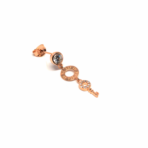 Roma Rakamlı Anahtar Küpe (Rose)