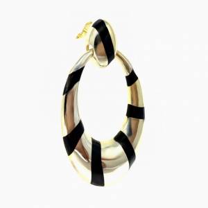 Oval Big Oblique Küpe 