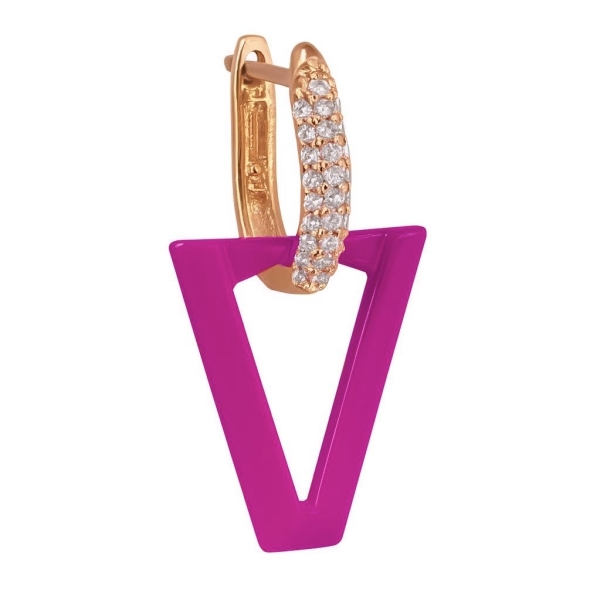 Fuşya Trigon Küpe / Rose