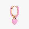 Pembe Kalp Hoop Küpe