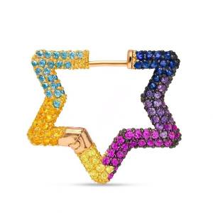 Color Mix Yıldız Küpe