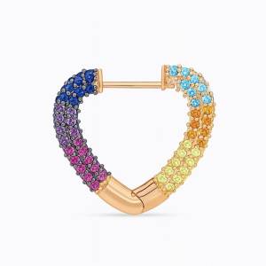 Color Mix Kalp Küpe 