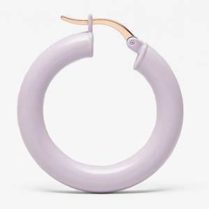 Lila Bombe Hoop Küpe L