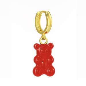 Kırmızı Candy Bear Küpe