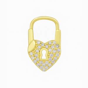 Heart Lock Küpe / Sarı