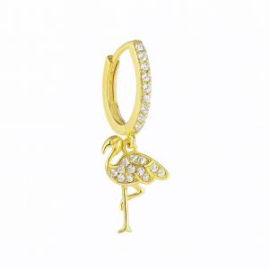 Flamingo Halka Küpe / Sarı