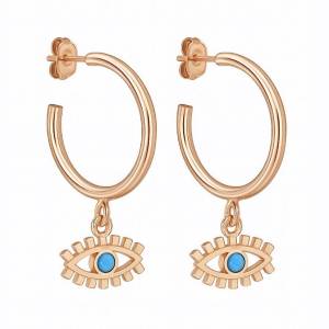 Mavi Göz Halka Küpe