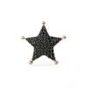 Siyah Big Star Küpe