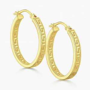 Labirent Oval Halka Küpe