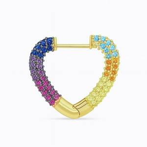 Color Mix Kalp Küpe / Sarı