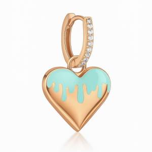 Mint Paint Kalp Küpe