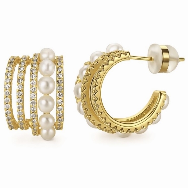 Pearl Monica Küpe / Sarı