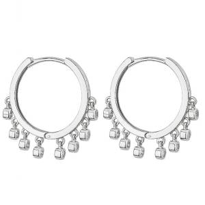 Bezel Salkım Halka Küpe