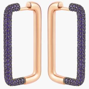 Mor Dikdörtgen Küpe L