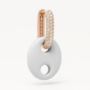 Beyaz Bombe Vesta Küpe