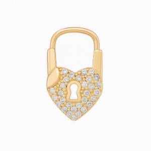 Heart Lock Küpe / Rose