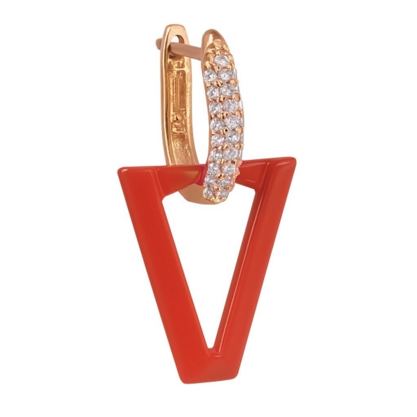 Nar Çiçeği Trigon Küpe / Rose