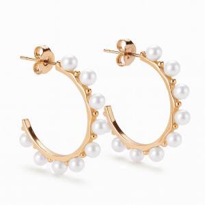 Güverseli İnci Halka Küpe 