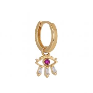 Baget Fuşya Göz Küpe / Rose