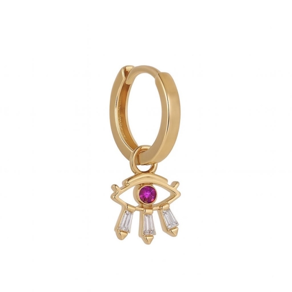 Baget Fuşya Göz Küpe / Rose