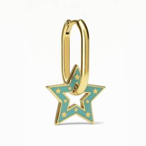 Yeşil Star U Halka Küpe 