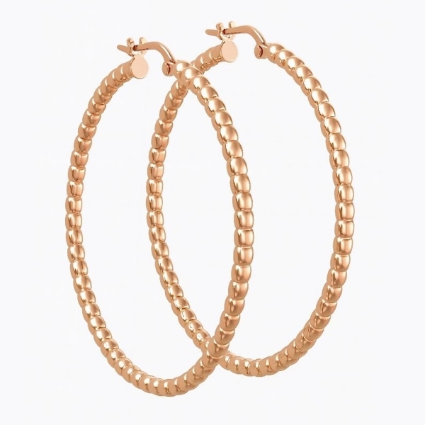 Big Bubble Halka Küpe L / Rose