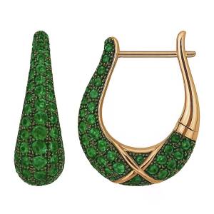 Yeşil Bomb U Halka Küpe