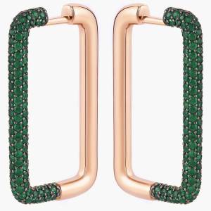 Yeşil Dikdörtgen Küpe L