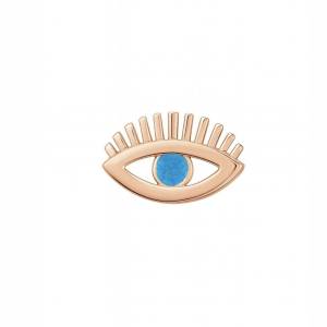 Mavi Mini Göz Küpe