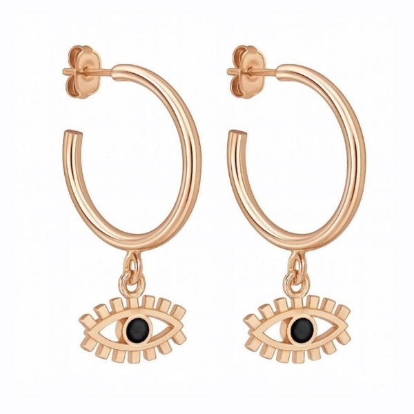 Siyah Göz Halka Küpe