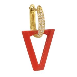 Nar Çiçeği Trigon Küpe 