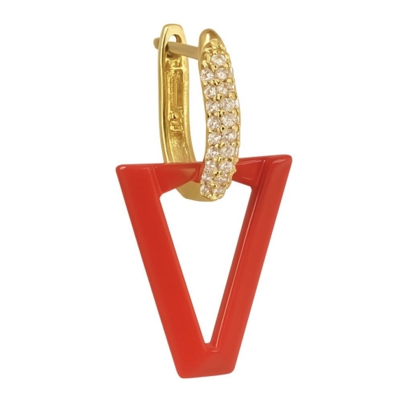 Nar Çiçeği Trigon Küpe 