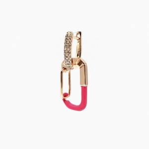 İthal Pink Octagon Küpe