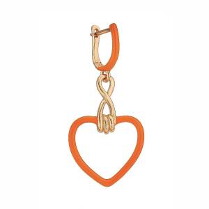 Sonsuz Aşk Oranj Küpe