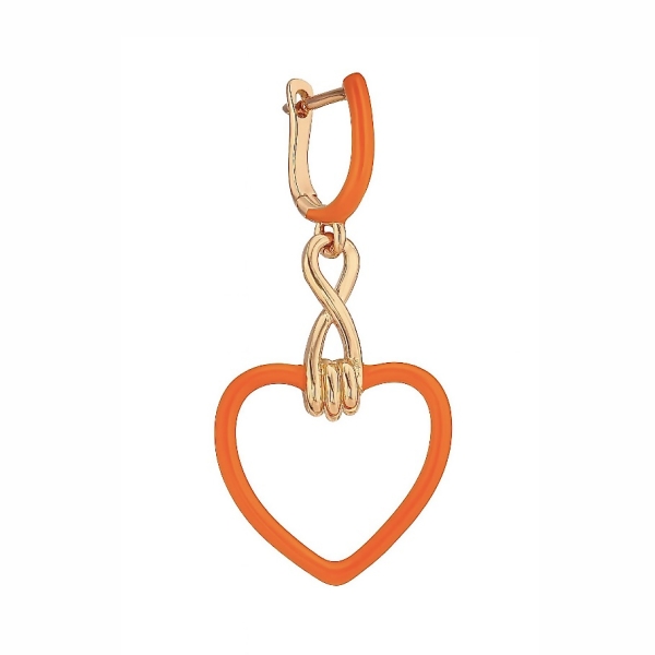 Sonsuz Aşk Oranj Küpe