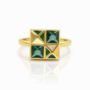 Yeşil Debby Serçe Yüzük / Sarı